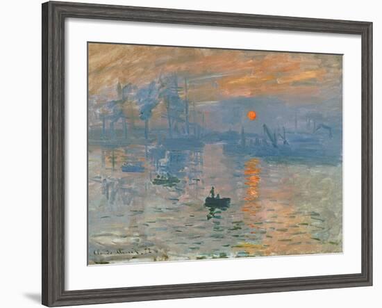 Impression, Sunrise (Impression, Soleil Levan), 1872-Claude Monet-Framed Giclee Print