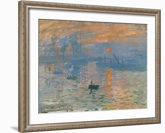 Impression, Sunrise (Impression, Soleil Levan), 1872-Claude Monet-Framed Giclee Print