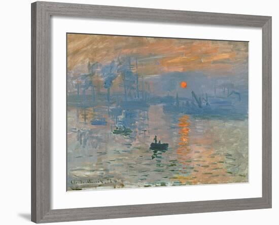 Impression, Sunrise (Impression, Soleil Levan), 1872-Claude Monet-Framed Giclee Print