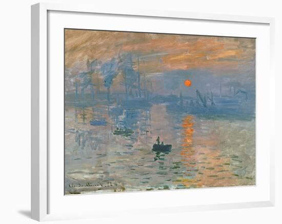 Impression, Sunrise (Impression, Soleil Levan), 1872-Claude Monet-Framed Giclee Print