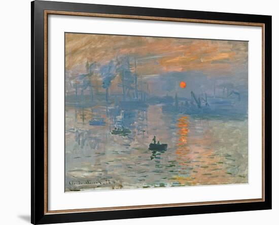 Impression, Sunrise (Impression, Soleil Levan), 1872-Claude Monet-Framed Giclee Print