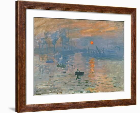 Impression, Sunrise (Impression, Soleil Levan), 1872-Claude Monet-Framed Giclee Print