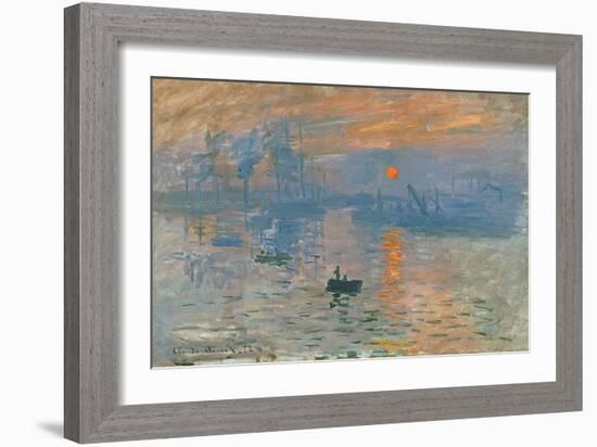 Impression, Sunrise (Impression, Soleil Levan), 1872-Claude Monet-Framed Giclee Print