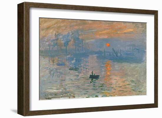 Impression, Sunrise (Impression, Soleil Levan), 1872-Claude Monet-Framed Giclee Print