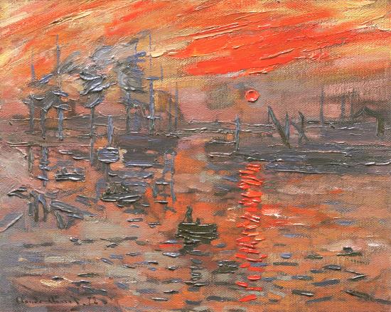 Impression, Sunrise-Claude Monet-Framed Textured Art