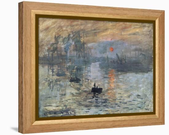 Impression, Sunrise-Claude Monet-Framed Stretched Canvas