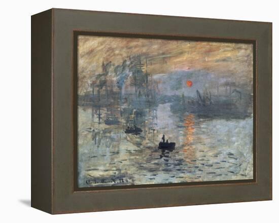 Impression, Sunrise-Claude Monet-Framed Stretched Canvas