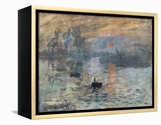 Impression, Sunrise-Claude Monet-Framed Stretched Canvas