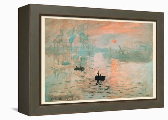 Impression Sunrise-Claude Monet-Framed Stretched Canvas