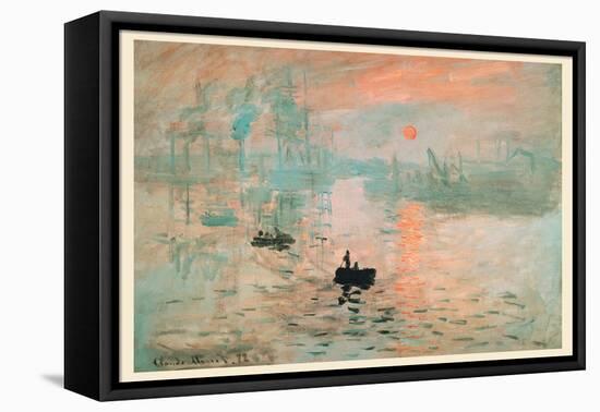 Impression Sunrise-Claude Monet-Framed Stretched Canvas