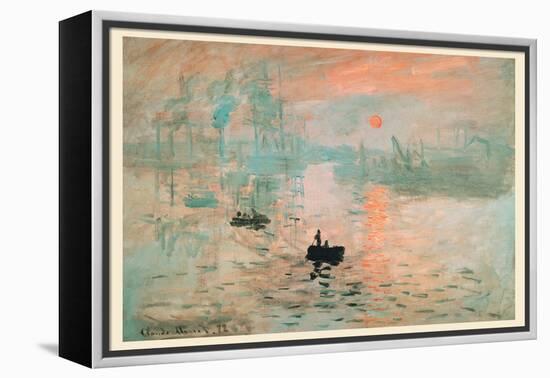 Impression Sunrise-Claude Monet-Framed Stretched Canvas