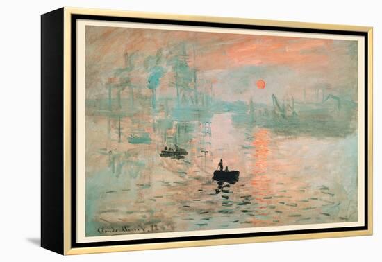 Impression Sunrise-Claude Monet-Framed Stretched Canvas