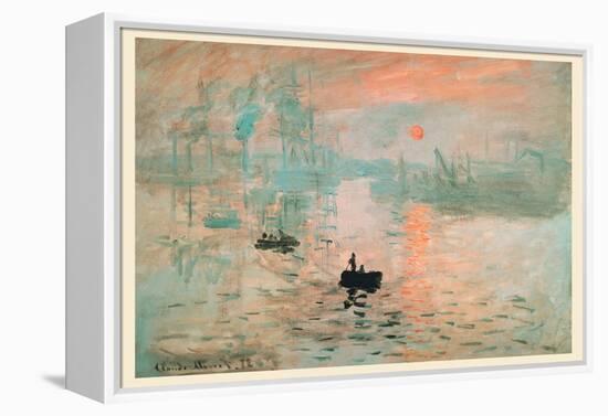 Impression Sunrise-Claude Monet-Framed Stretched Canvas