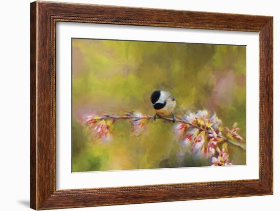 Impressionist Chickadee-Jai Johnson-Framed Giclee Print