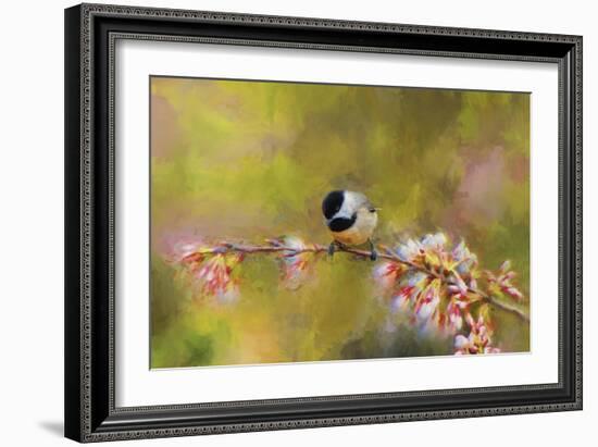 Impressionist Chickadee-Jai Johnson-Framed Giclee Print