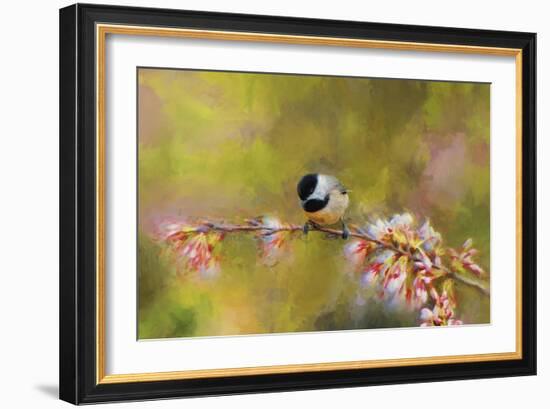 Impressionist Chickadee-Jai Johnson-Framed Giclee Print