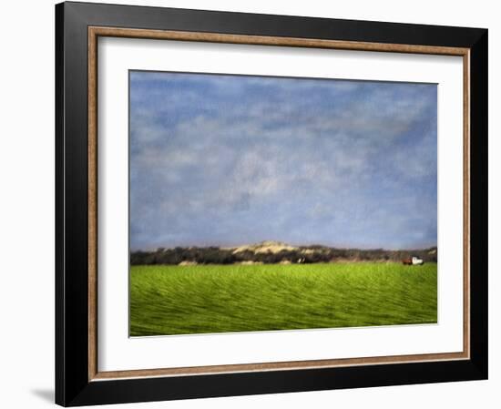 Impressionistic Harvest Field and Truck-Robert Cattan-Framed Photographic Print