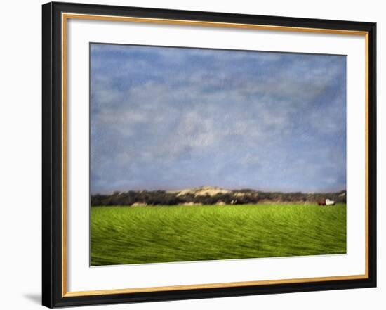 Impressionistic Harvest Field and Truck-Robert Cattan-Framed Photographic Print