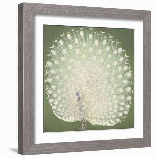 Impressive Peacock-Ohara Koson-Framed Art Print