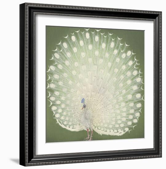 Impressive Peacock-Ohara Koson-Framed Art Print