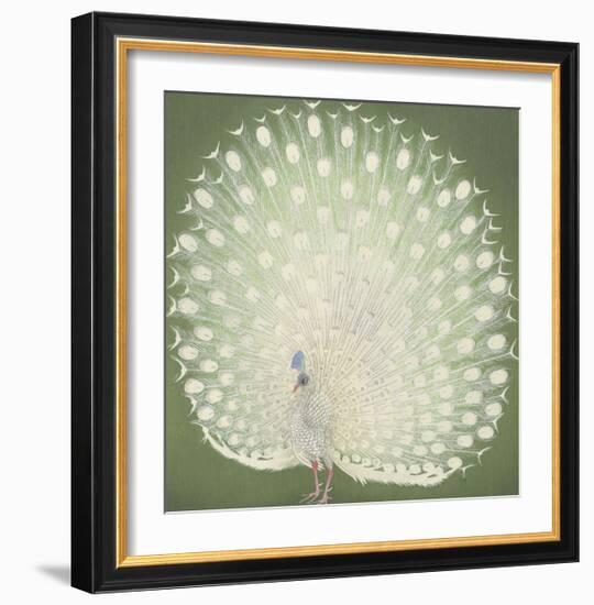 Impressive Peacock-Ohara Koson-Framed Art Print