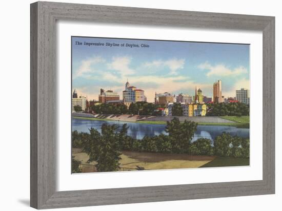 Impressive Skyline, Dayton-null-Framed Art Print