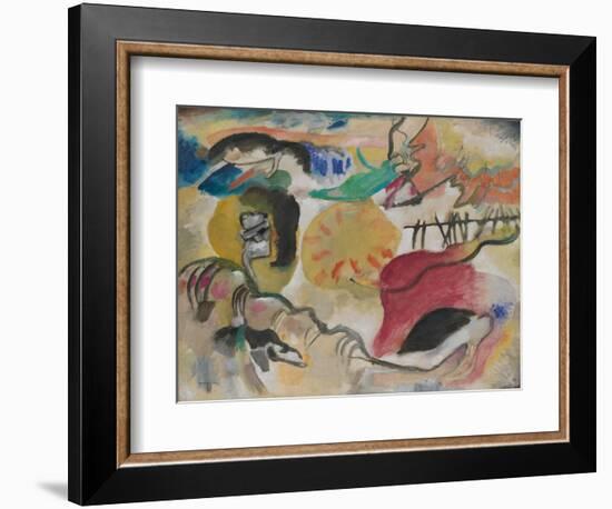 Improvisation 27 (Garden of Love Ii), 1912 (Oil on Canvas)-Wassily Kandinsky-Framed Giclee Print