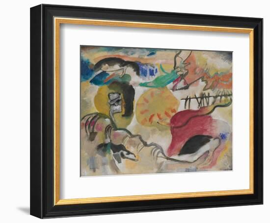 Improvisation 27 (Garden of Love Ii), 1912 (Oil on Canvas)-Wassily Kandinsky-Framed Giclee Print