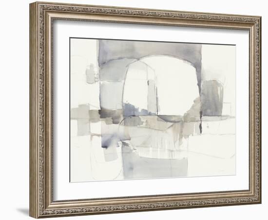 Improvisation I Gray Crop-Mike Schick-Framed Art Print