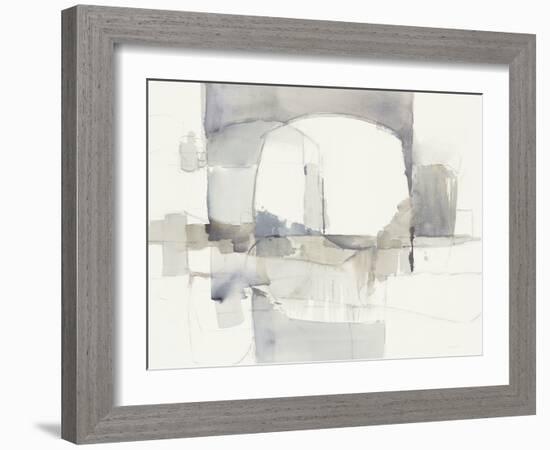 Improvisation I Gray Crop-Mike Schick-Framed Art Print