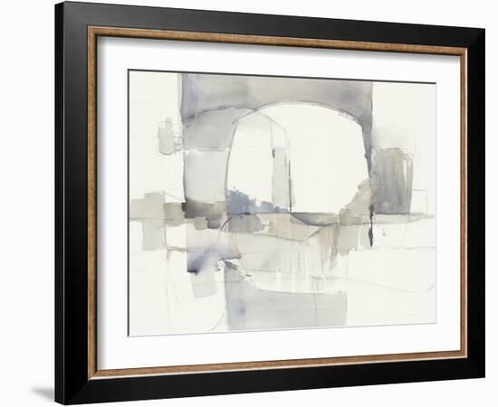 Improvisation I Gray Crop-Mike Schick-Framed Art Print