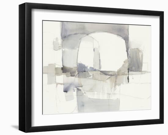 Improvisation I Gray Crop-Mike Schick-Framed Art Print