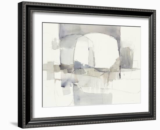 Improvisation I Gray Crop-Mike Schick-Framed Art Print