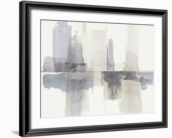 Improvisation II Gray Crop-Mike Schick-Framed Art Print