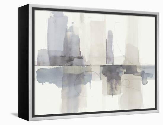 Improvisation II Gray Crop-Mike Schick-Framed Stretched Canvas