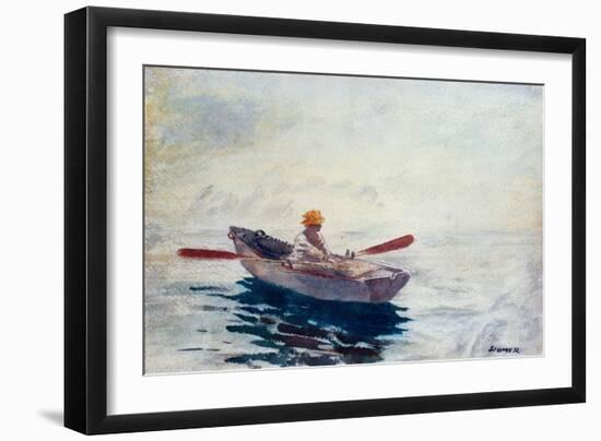In a Boat-Winslow Homer-Framed Giclee Print
