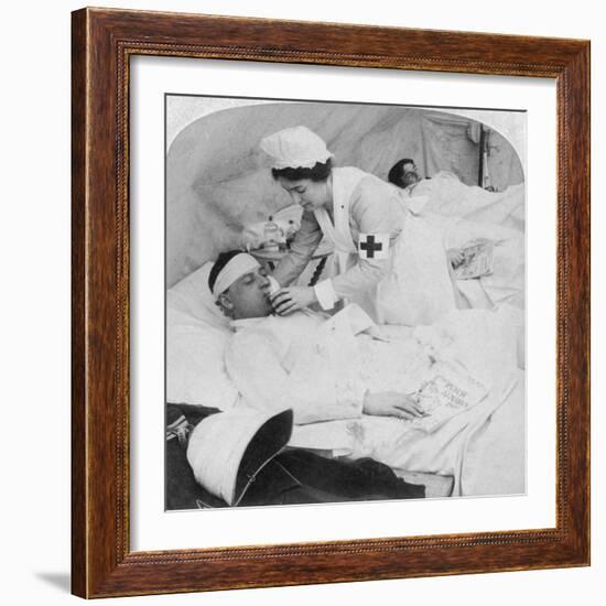 In a British Field Hospital on the Tugela River, South Africa, 2nd Boer War, 1900-Underwood & Underwood-Framed Giclee Print