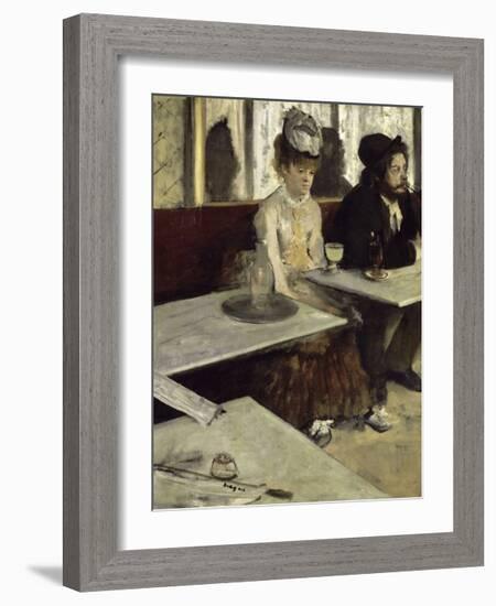 In a Cafe, 1873-Edgar Degas-Framed Premium Giclee Print