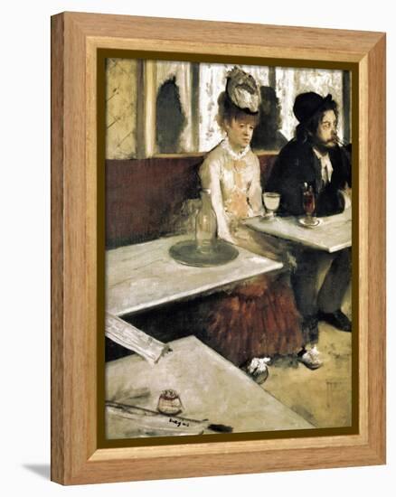 In a Café or L'Absinthe (Dans Un Café Ou L'Absinthe)-Edgar Degas-Framed Stretched Canvas