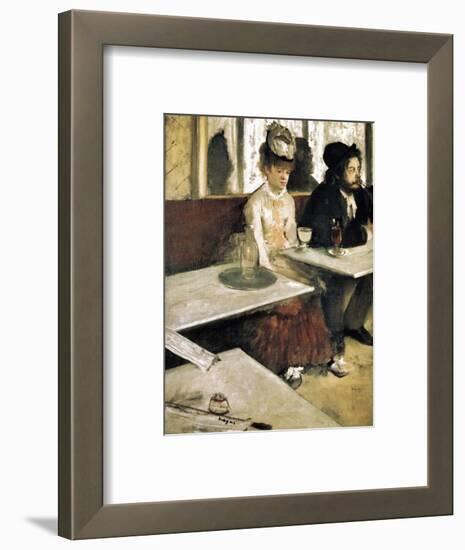 In a Café or L'Absinthe (Dans Un Café Ou L'Absinthe)-Edgar Degas-Framed Premium Giclee Print