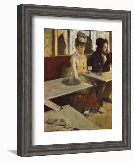 In a Cafe, or the Absinthe, 1875/76-Edgar Degas-Framed Giclee Print