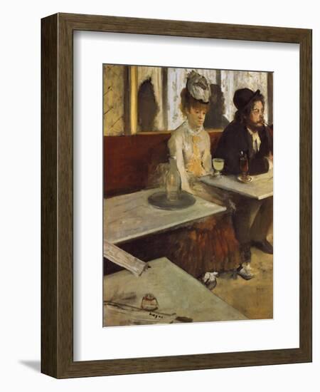 In a Cafe, or the Absinthe, 1875/76-Edgar Degas-Framed Giclee Print