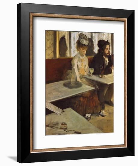 In a Cafe, or the Absinthe, 1875/76-Edgar Degas-Framed Giclee Print