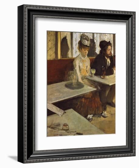 In a Cafe, or the Absinthe, 1875/76-Edgar Degas-Framed Giclee Print