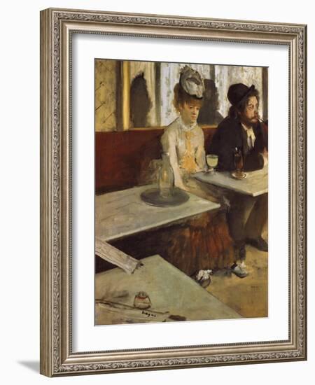 In a Cafe, or the Absinthe, 1875/76-Edgar Degas-Framed Giclee Print