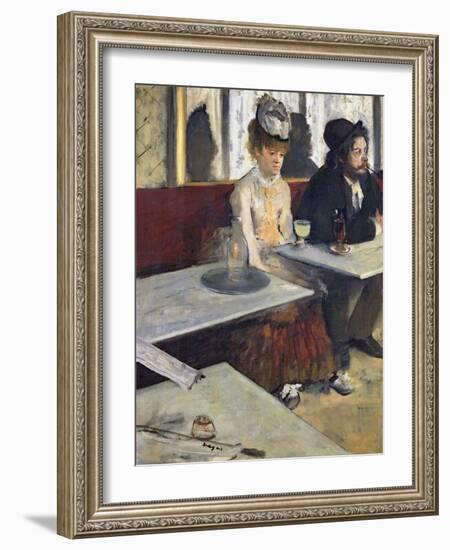 In a Cafe, or the Absinthe, c.1875-76-Edgar Degas-Framed Giclee Print