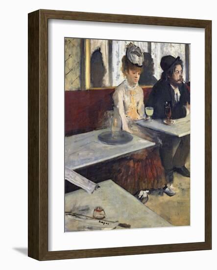 In a Cafe, or the Absinthe, c.1875-76-Edgar Degas-Framed Giclee Print