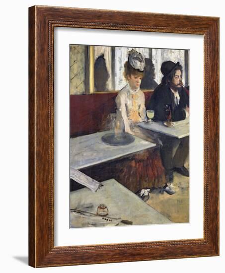 In a Cafe, or the Absinthe, c.1875-76-Edgar Degas-Framed Giclee Print