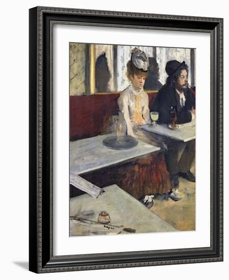 In a Cafe, or the Absinthe, c.1875-76-Edgar Degas-Framed Giclee Print