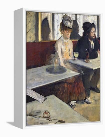 In a Cafe, or the Absinthe, c.1875-76-Edgar Degas-Framed Premier Image Canvas